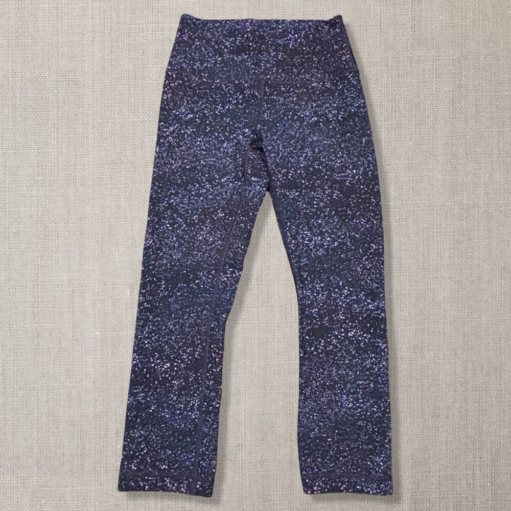 Lululemon Speckle Galaxy Print Cropped Leggings Women’s Size 4 - Picture 1 of 6